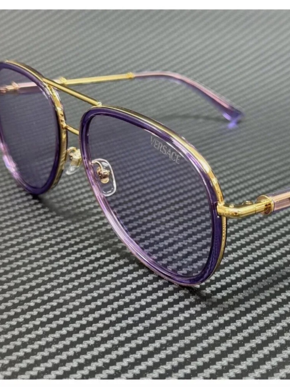 Versace VE 2260 - 10021A Lilac Transparent Sunglasses Unisex